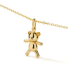 Teddy 14K Gold Bear Necklace