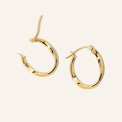 14K Gold Mobius Earrings