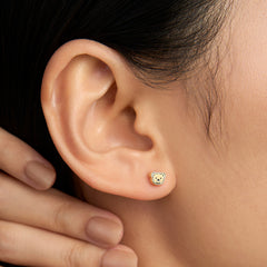 Teddy 18K Gold Bear Head Earring