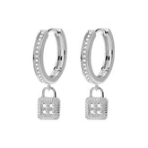 Unlock Platinum Diamond Lock Earring