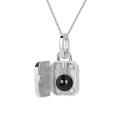 Ryuji Smiley Silver Double-Faces Energy Locket Necklace