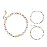 SOL - Silver Double Color Freshwater Pearl Bracelet