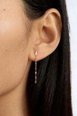 Shine Gold Chain Earring