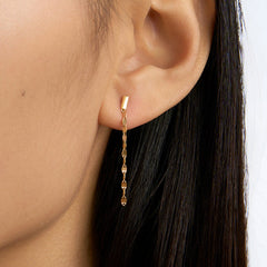 Shine Gold Chain Earring