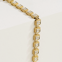 Unlock 18K Diamond Multi- Lock Gold Tennis Bracelet