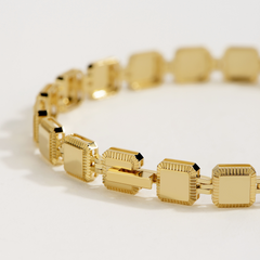 Unlock 18K Multi- Lock Gold Tennis Bracelet