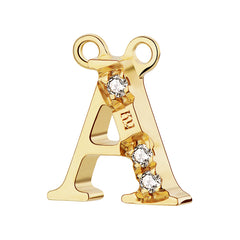 Moment 18K Diamond Capital Alphabet Charm