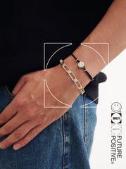 Smiley Silver Oliver Link Bracelet