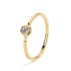 D Muse 18K Diamond Gold Ring