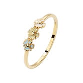Daisy Heart 14K Gold Tricolor Ring