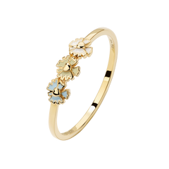 Daisy Heart 14K Gold Tricolor Ring