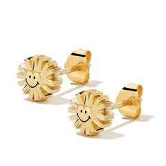 Smiley® Daisy Heart 14K Gold Stud Earring