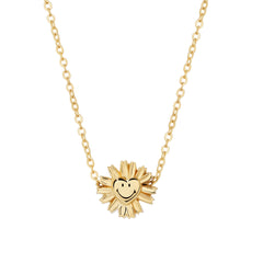 Smiley® Daisy Heart 14K Gold Sliding Necklace