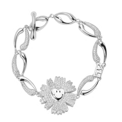 Smiley® Daisy Heart Silver Luxury Bracelet