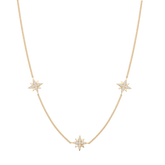 Illume 14K Gold Triple Star Diamond Necklace