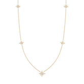 Illume 14K Gold Five Star Diamond Necklace