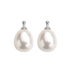 Smiley Silver Charm Switch Hoop Earrings