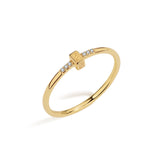 Unlock 18K Block Diamonds Ring