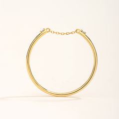 Unlock 18K Diamond Ultra-Fine Chain Linked Ring