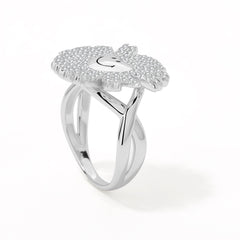 Smiley® Daisy Heart Silver Luxury Ring