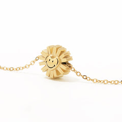 Smiley® Daisy Heart 14K Gold Sliding Necklace