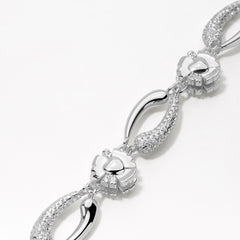 Smiley® Daisy Heart Silver Luxury Necklace