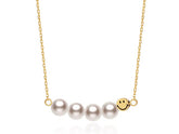 SMILEY 18K Akoya Pearl U Shape Gold Necklace