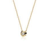 D Muse 18K Diamond Gold Necklace
