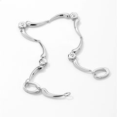 Smiley® Daisy Heart Silver Wave Teardrop Bracelet