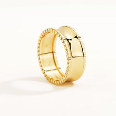 Unlock Marks 18K U-shape Gold Signature Ring