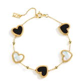 Flip 18K Double-Sided 5 Hearts Bracelet