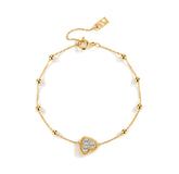 Flip 18K Diamond Double-Sided Single Hearts Bracelet