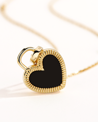 Flip - 18K Double-Sided Heart Necklace