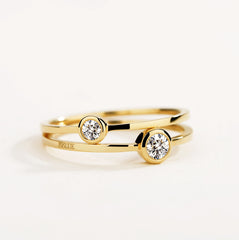 D Muse 18K Diamond Gold Ring