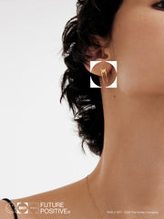 Smiley 18K Chain Earrings