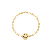 Moment SMILEY® 18K Smiley Diamond Chain Ring
