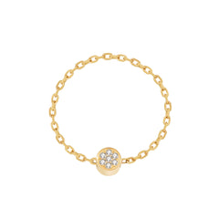 Moment SMILEY® 18K Smiley Diamond Chain Ring