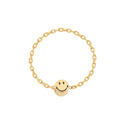 Moment SMILEY® 18K Smiley Diamond Chain Ring