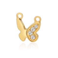 Moment 18K Butterfly Flat Charm