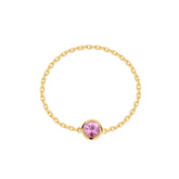 Moment 18K Pink Sapphire Chain Ring