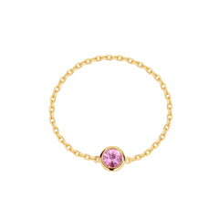 Moment 18K Pink Sapphire Chain Ring