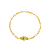 Moment 18K Double Beads Olivine Chain Ring