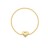 Moment 18K Smiley Heart Chain Ring