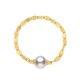 Moment 18K Shining Pearl Chain Ring