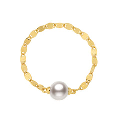 Moment 18K Shining Pearl Chain Ring