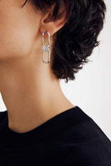 Smiley Silver Oliver Detachable Link Earrings