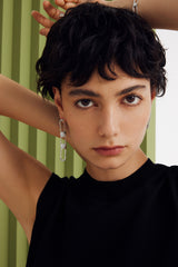 Smiley Silver Oliver Detachable Link Earrings