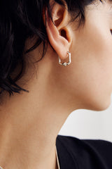 Smiley Silver Elio Hoop Earrings