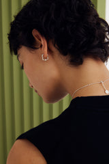 Smiley Silver Elio Hoop Earrings