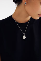 Smiley Silver Energy Locket Necklace